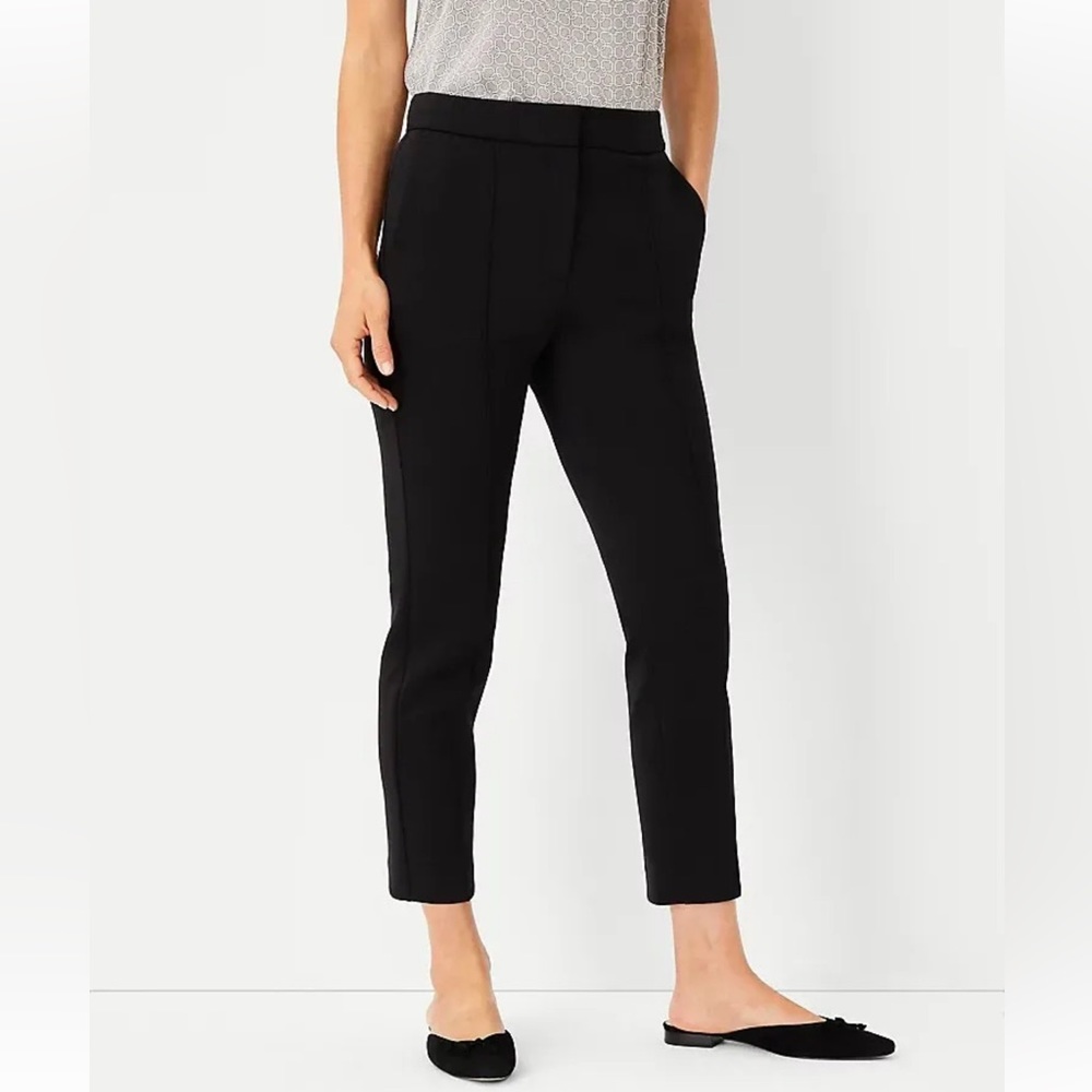 New $119 Ann Taylor The Petite Pintucked ankle Pants double knit sz 12 petite